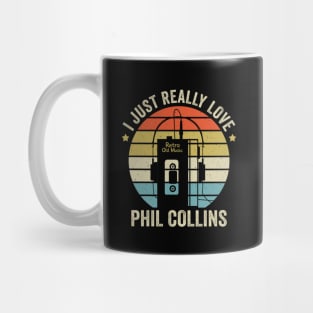 I Just Really Love Phil Retro Old Music Style Mug